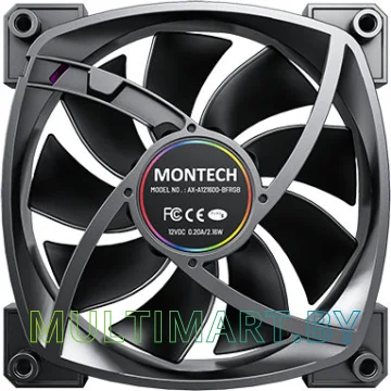 Вентилятор для корпуса Montech AX120 PWM Black (MNT-AX120-B) картинка 5